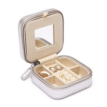 Load image into Gallery viewer, Compact Jewelry Travel Case - Silver