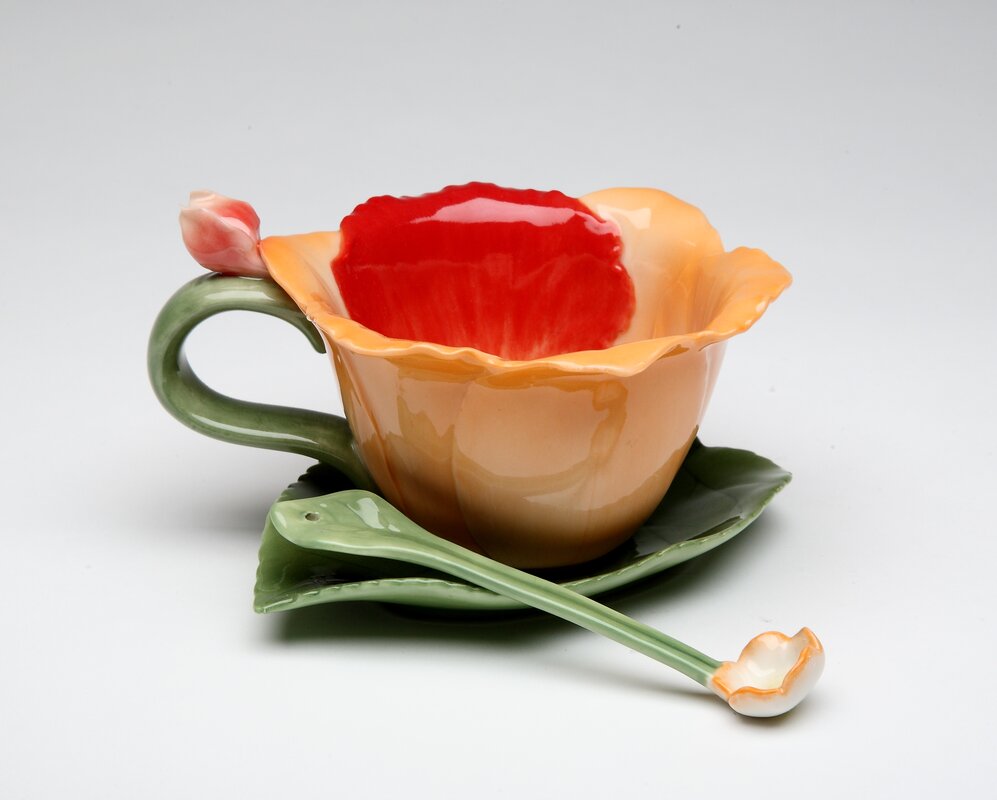 Orchid - Cup, Saucer and Spoon Set